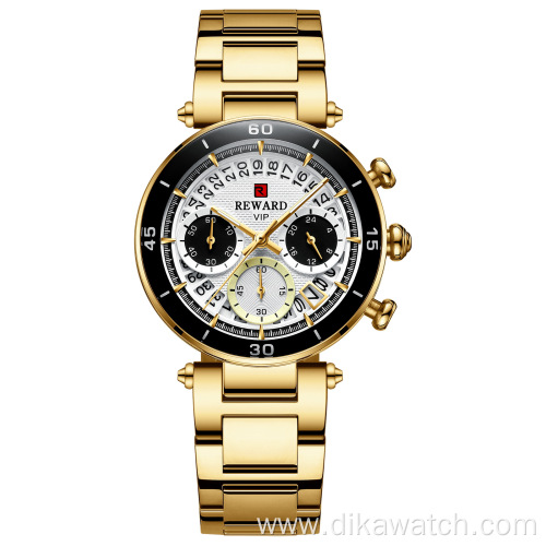 REWARD Calendar Second Chronograph Luminous Waterproof Watch